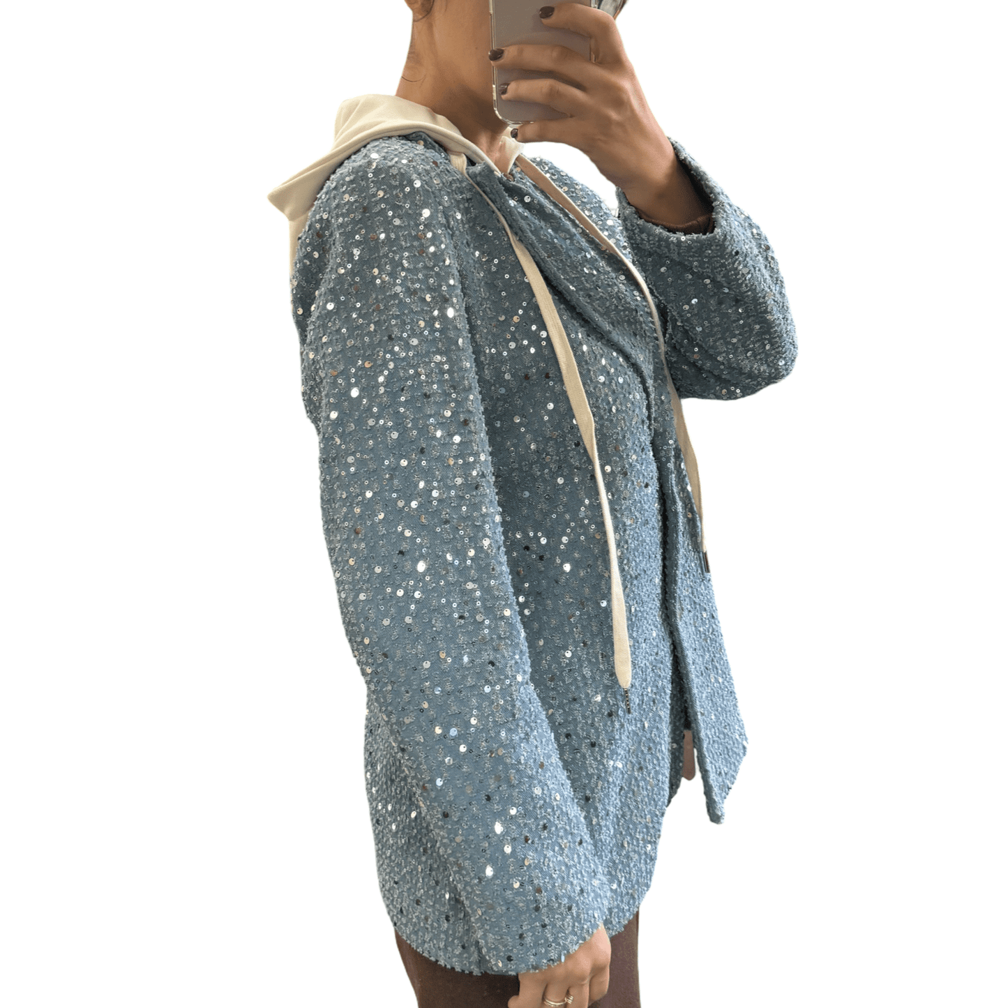 Šljokičasti sako s kapuljačom – Glamur sa stavom - AMBER STORE