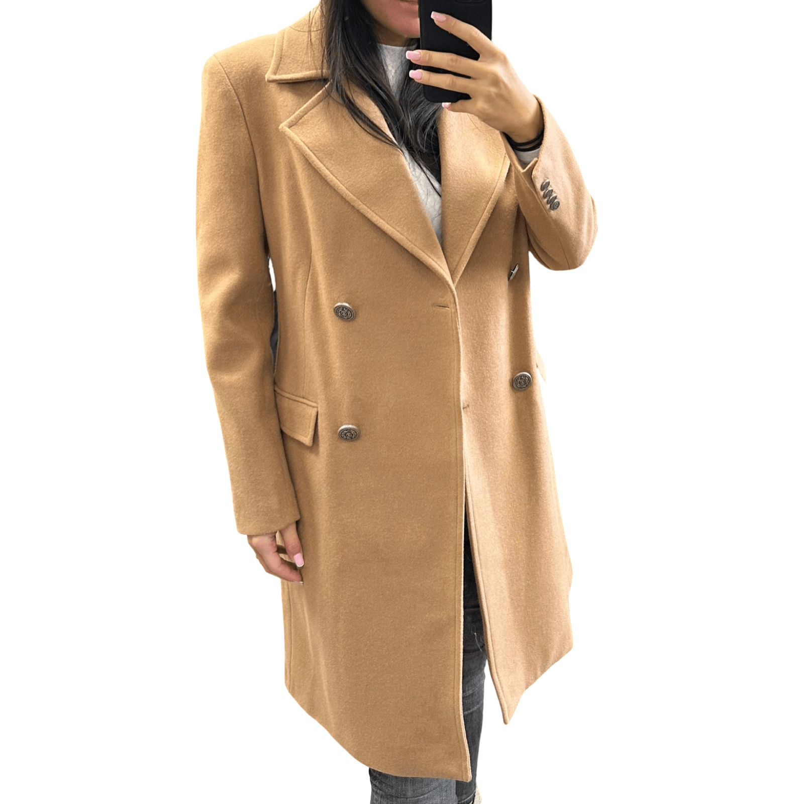 Smeđi kaput s gumbima – elegantan i bezvremenski komad za svaku priliku - AMBER STORE